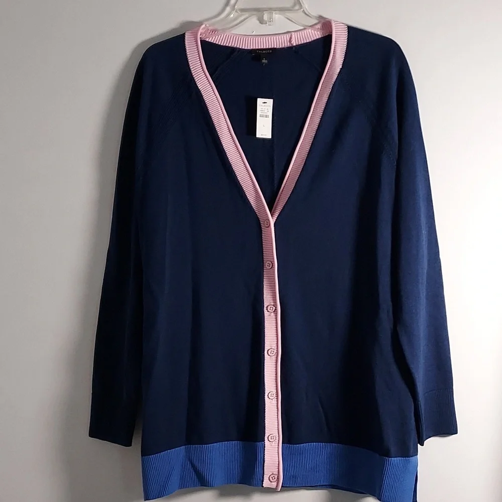 TALBOTS BUTTON DOWN SWEATER NWT ( SIZE LARGE) - Picture 2 of 11